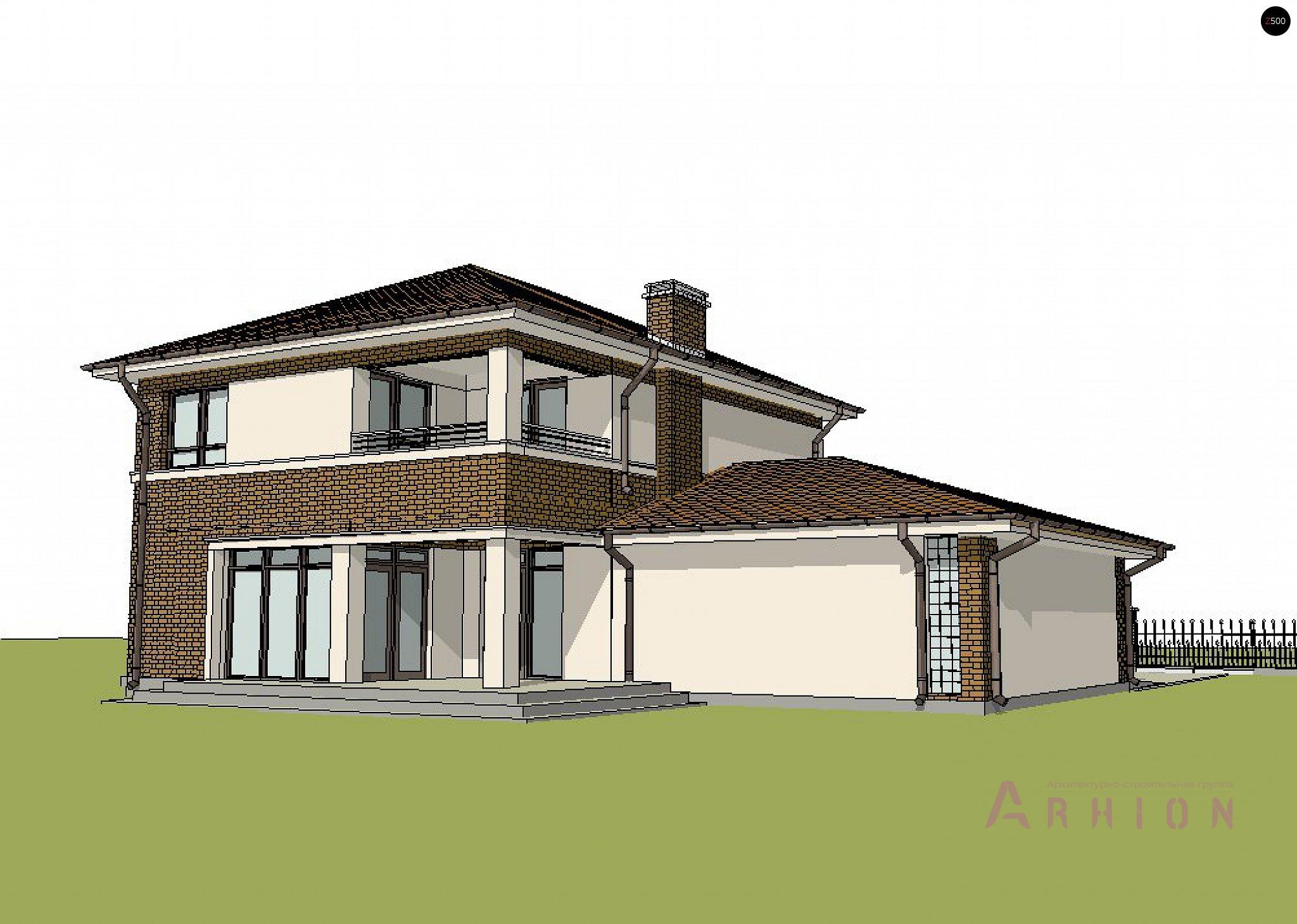 14. Проект двухэтажного дома в современном стиле с четырехскатной, Zx24 GL2, площадью - 186 кв c терассой, гаражом